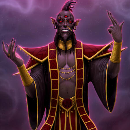 Sarros, character by caz-the-yarncromancer, painted commission